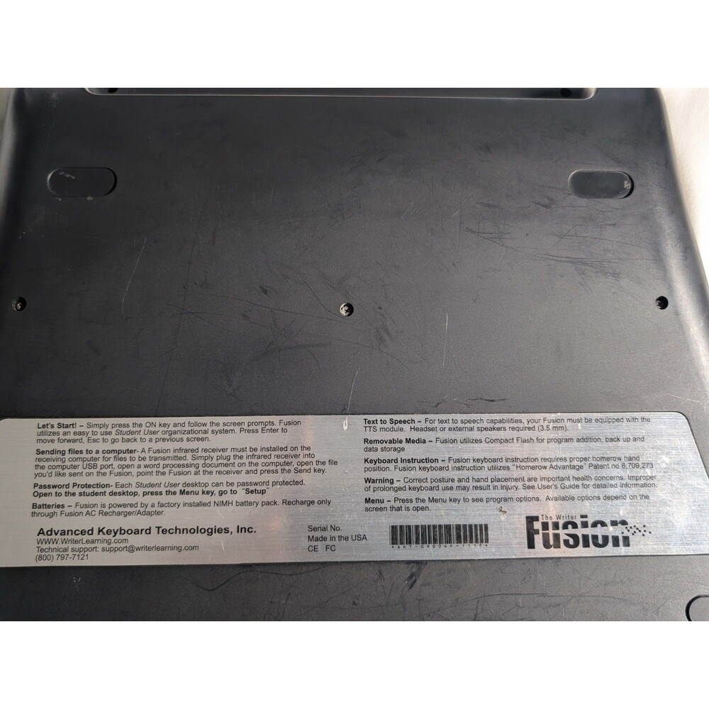 Advanced Keyboard Technologies The Writer Fusion Word Processor - untested - Picture 4 of 5